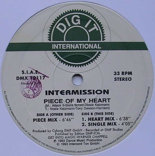 Intermission - Piece Of My Heart | Dig It International (DMX 10117) - main Intermission - Piece Of My Heart | Dig It International (DMX 10117) - main