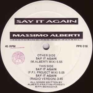 Massimo Alberti - Say It Again | Paradise Project Records (PPR 016) - main Massimo Alberti - Say It Again | Paradise Project Records (PPR 016) - main