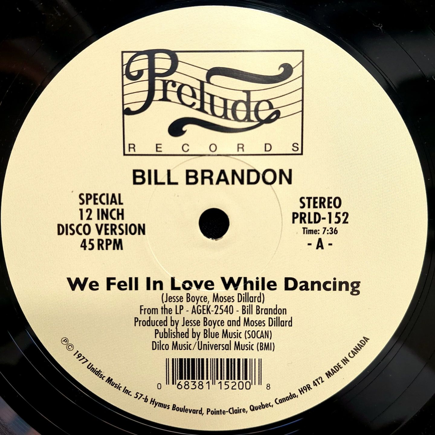 Bill Brandon , Lorraine Johnson - We Fell In Love While Dancing / The More I Get, The More I Want | Prelude Records (PRLD-152)