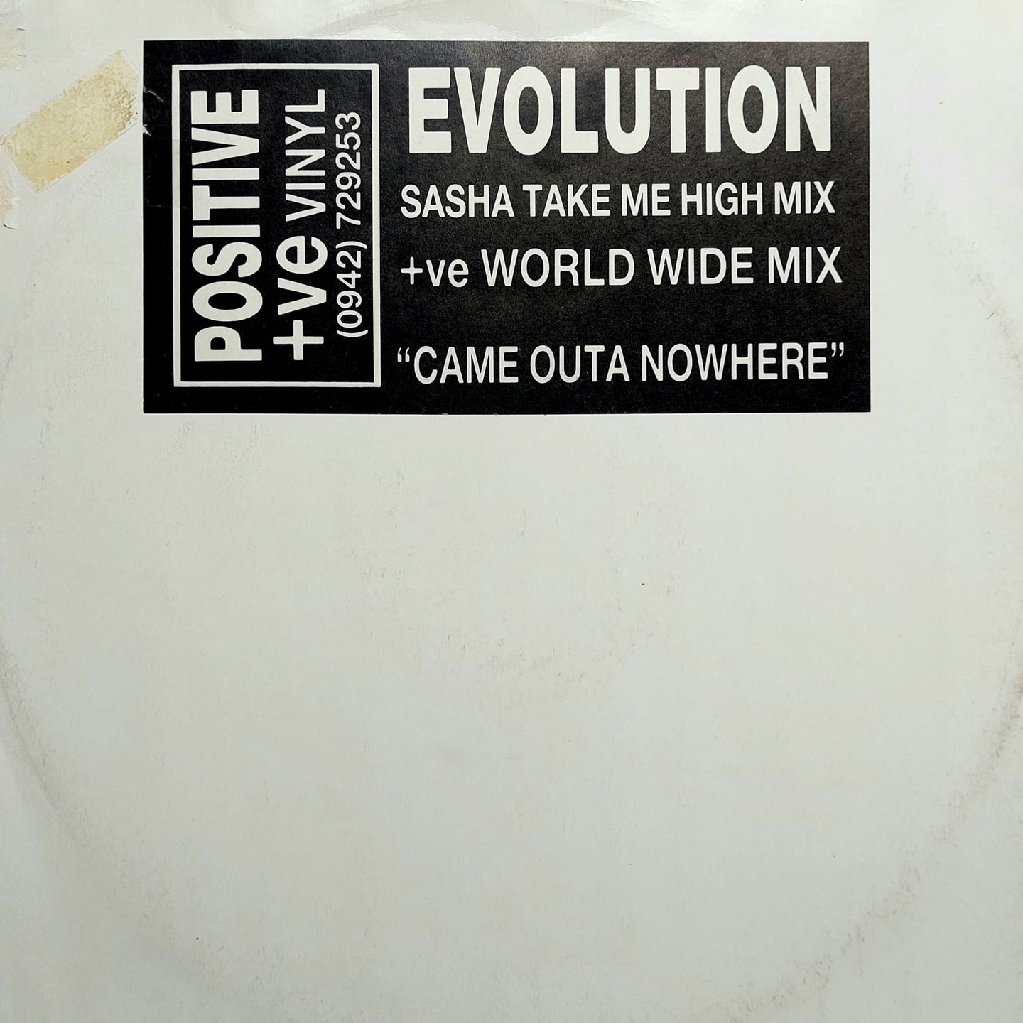 Evolution & Sasha - Came Outa Nowhere | Positive Vinyl (PV 001) - 2 Evolution & Sasha - Came Outa Nowhere | Positive Vinyl (PV 001) - 2