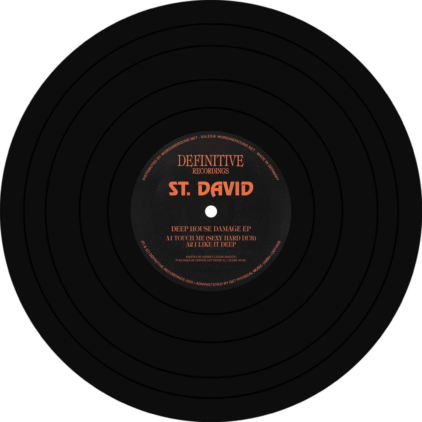 St. David - Deep House Damage EP | Definitive Recordings (DEF2508) - main