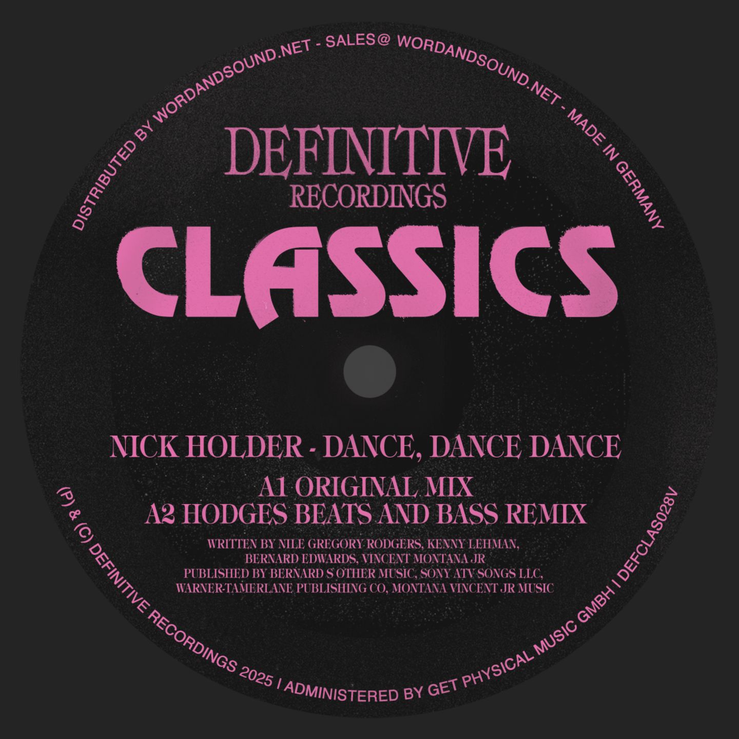 Nick Holder - Dance, Dance, Dance (Original + Hodges, Trackheadz Rmxs) | Definitive Recordings (DEFCLAS028V) - main Nick Holder - Dance, Dance, Dance (Original + Hodges, Trackheadz Rmxs) | Definitive Recordings (DEFCLAS028V) - main