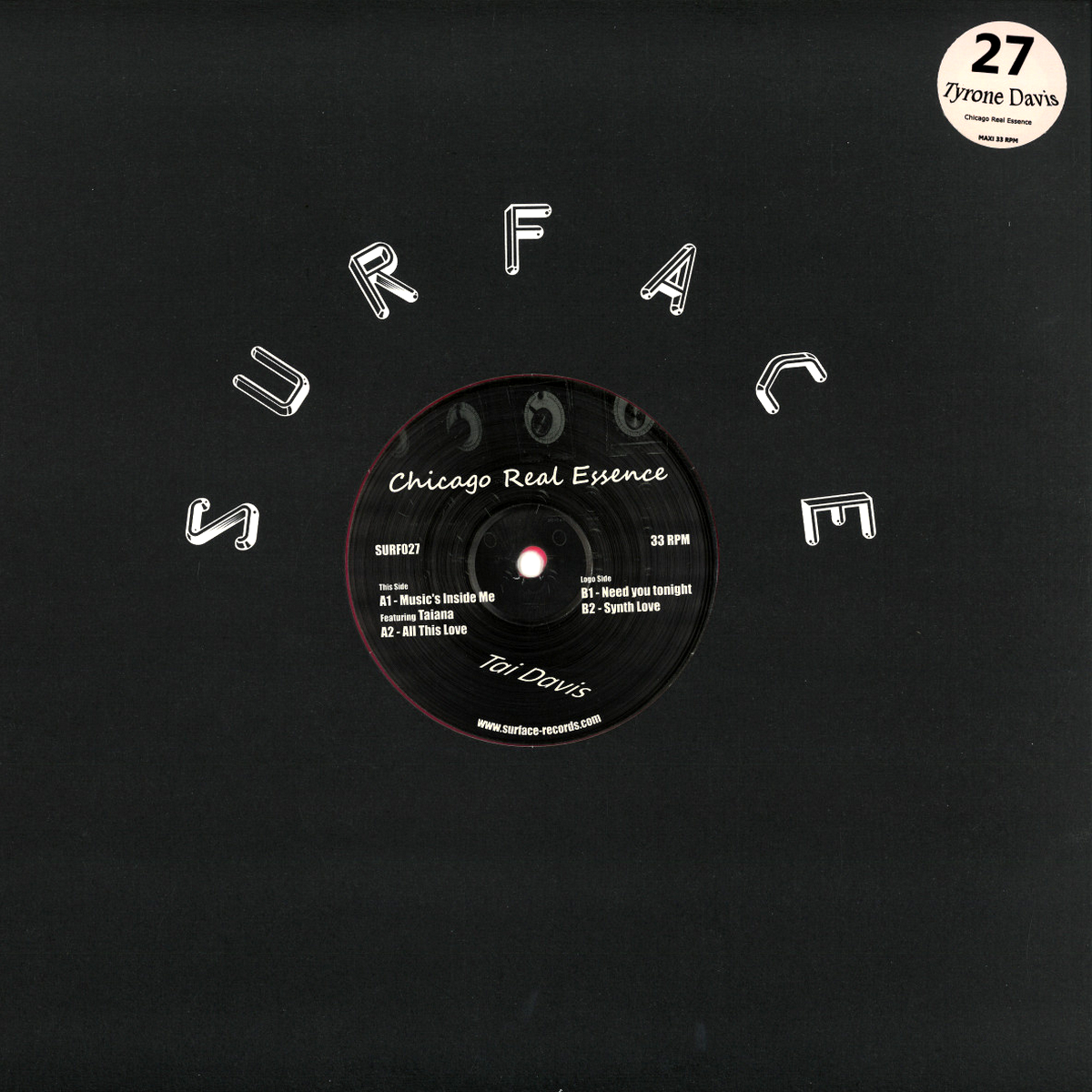 Tyrone Davis - Chicago Real Essence (Colored, Limited  100 Units) | Surface Records France (SURF027)