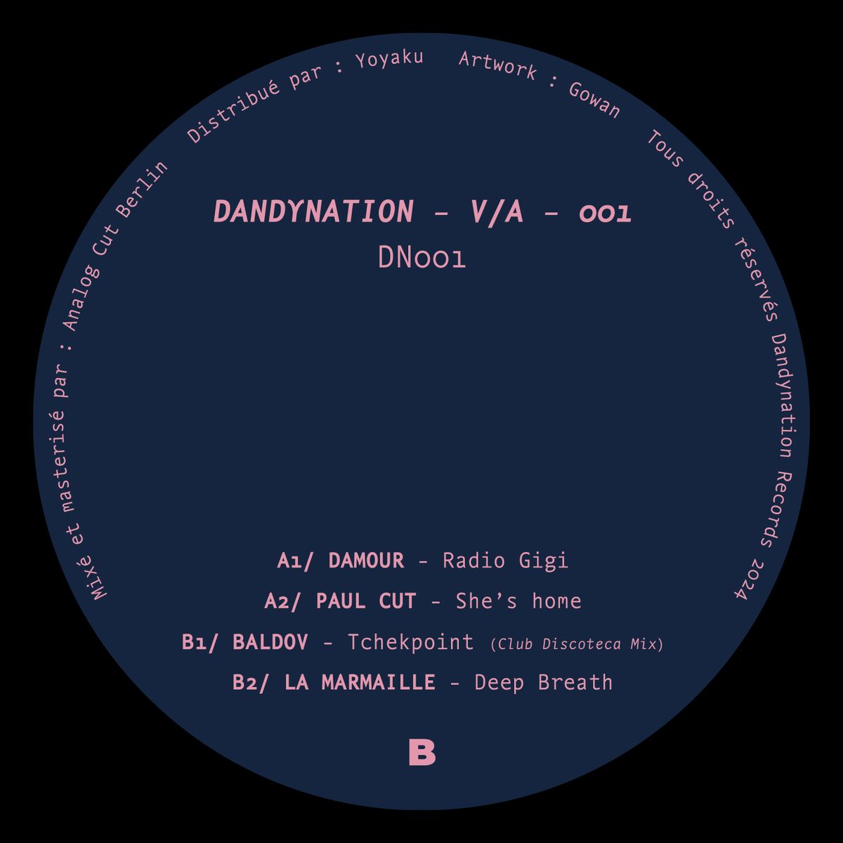 Damour & Paul Cut & Baldov & La Marmaille - Dandynation Various Artists 001 (Pink Transparent Vinyl) | Dandynation Records (DN001) - 2 Damour & Paul Cut & Baldov & La Marmaille - Dandynation Various Artists 001 (Pink Transparent Vinyl) | Dandynation Records (DN001) - 2