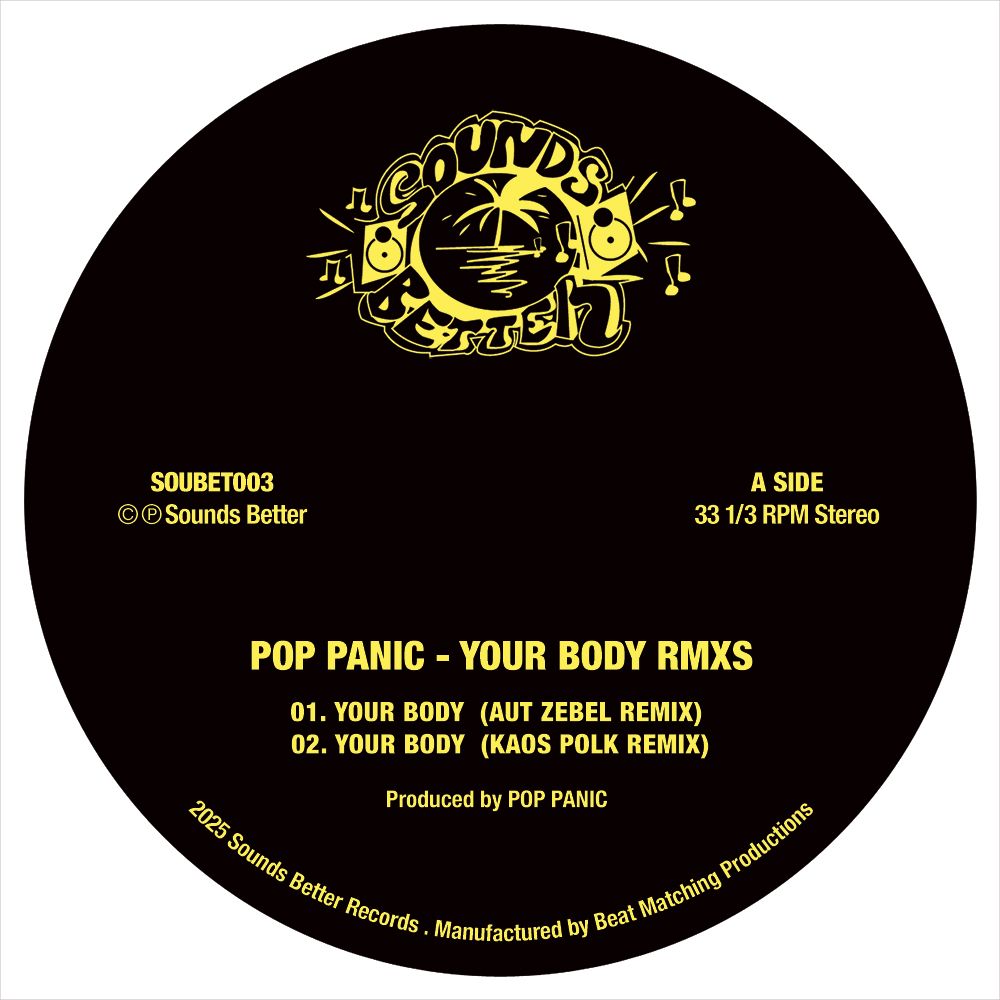 Pop Panic / N.O. - Your Body Rmxs / Confusion | Sounds Better (SOUBET003) - main