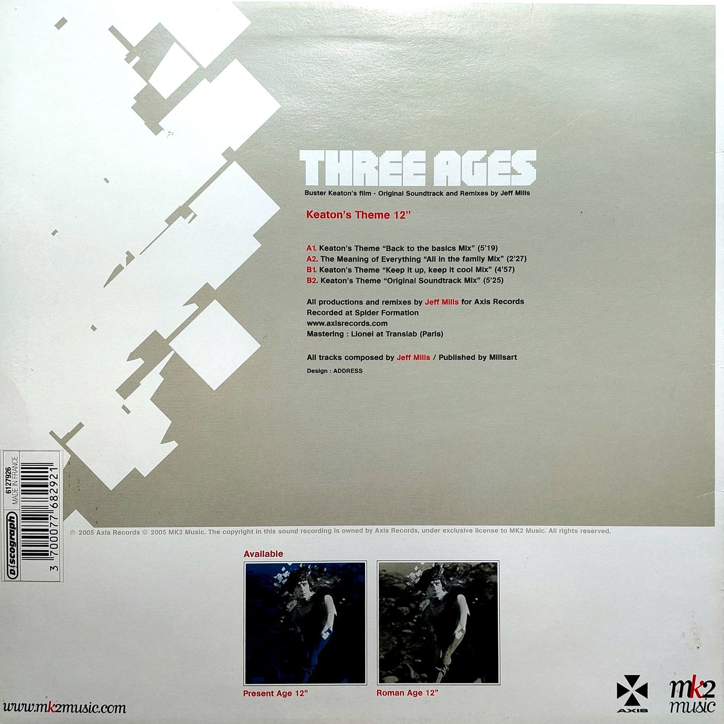 Jeff Mills - Three Ages / Keaton's Theme (Part Three) | MK2 Music (MK2VI005) - 2 Jeff Mills - Three Ages / Keaton's Theme (Part Three) | MK2 Music (MK2VI005) - 2