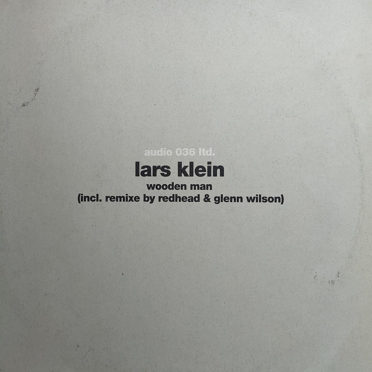 Lars Klein  &  Redhead  &  Glenn Wilson - Wooden Man (Grey Marbled Vinyl) | Fine Audio Recordings (audio 036 ltd.) - 2