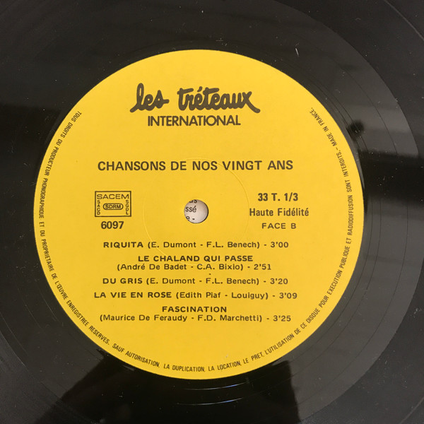 Fernand Lorillard & Francine Mercier - Chansons De Nos Vingt Ans | Les Tréteaux International (6097) - 4