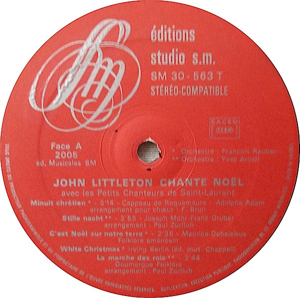 John Littleton - John Littleton Chante Noël | Editions Studio S.M. (SM 30-563) - 3
