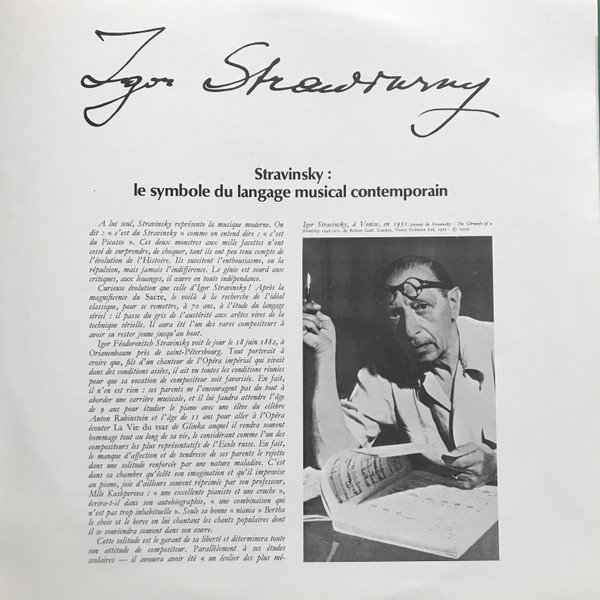 Chefs-D'Œuvre De L'Art Grands Musiciens - Stravinsky : Le Sacré Printemps  | RCA (20) - 2