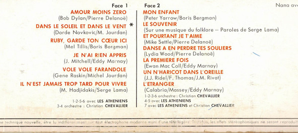 Nana - Dans Le Soleil Et Dans Le Vent | Fontana (885.558 MY) - 5