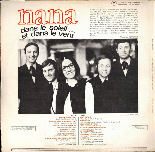 Nana - Dans Le Soleil Et Dans Le Vent | Fontana (885.558 MY) - 2