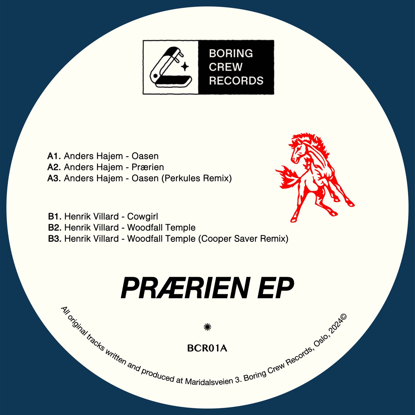 Anders Hajem  &  Henrik Villard - Prærien EP | Boring Crew Records (BCR01)