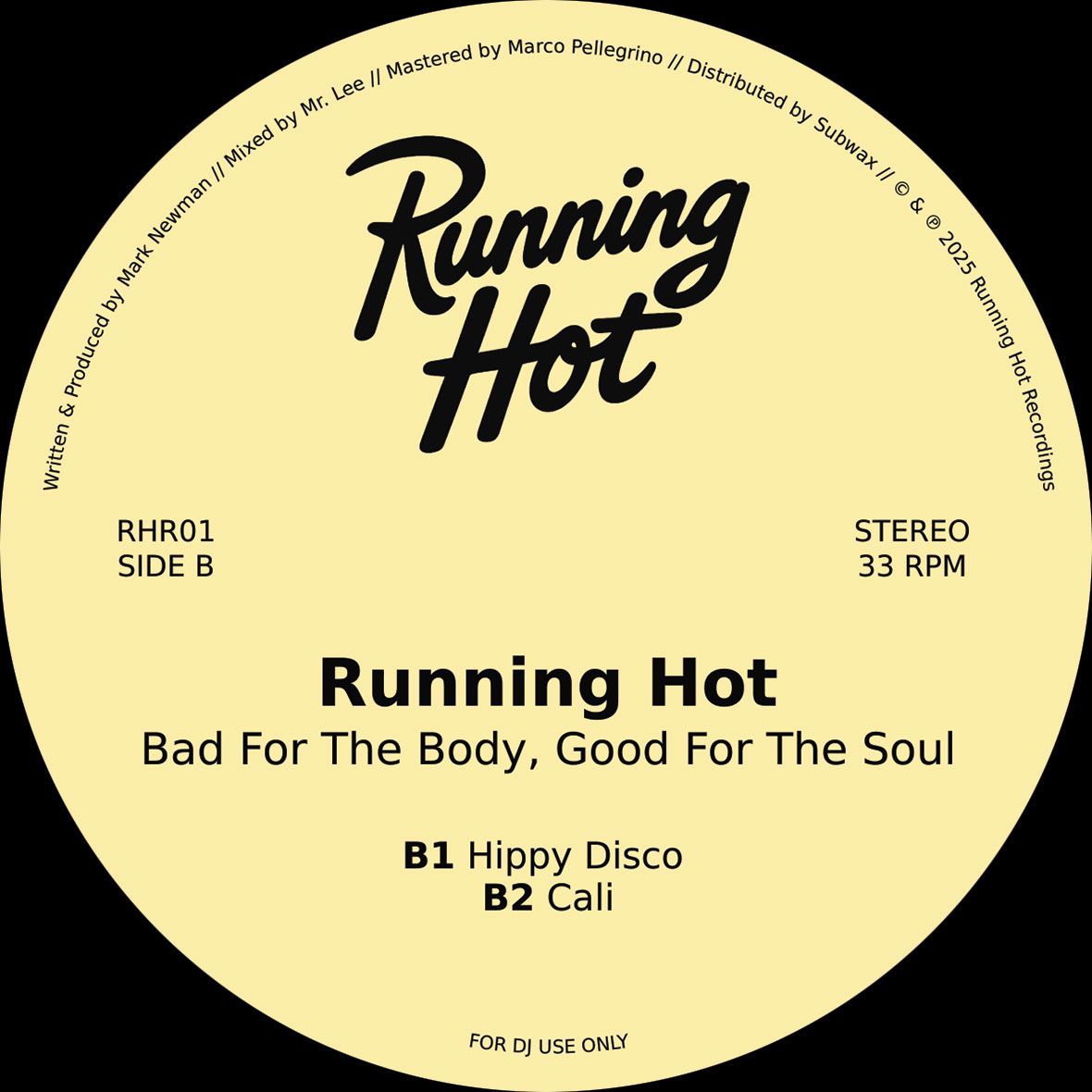 Running Hot - Bad For The Body, Good For The Soul EP | Running Hot Recordings (RHR01) - main