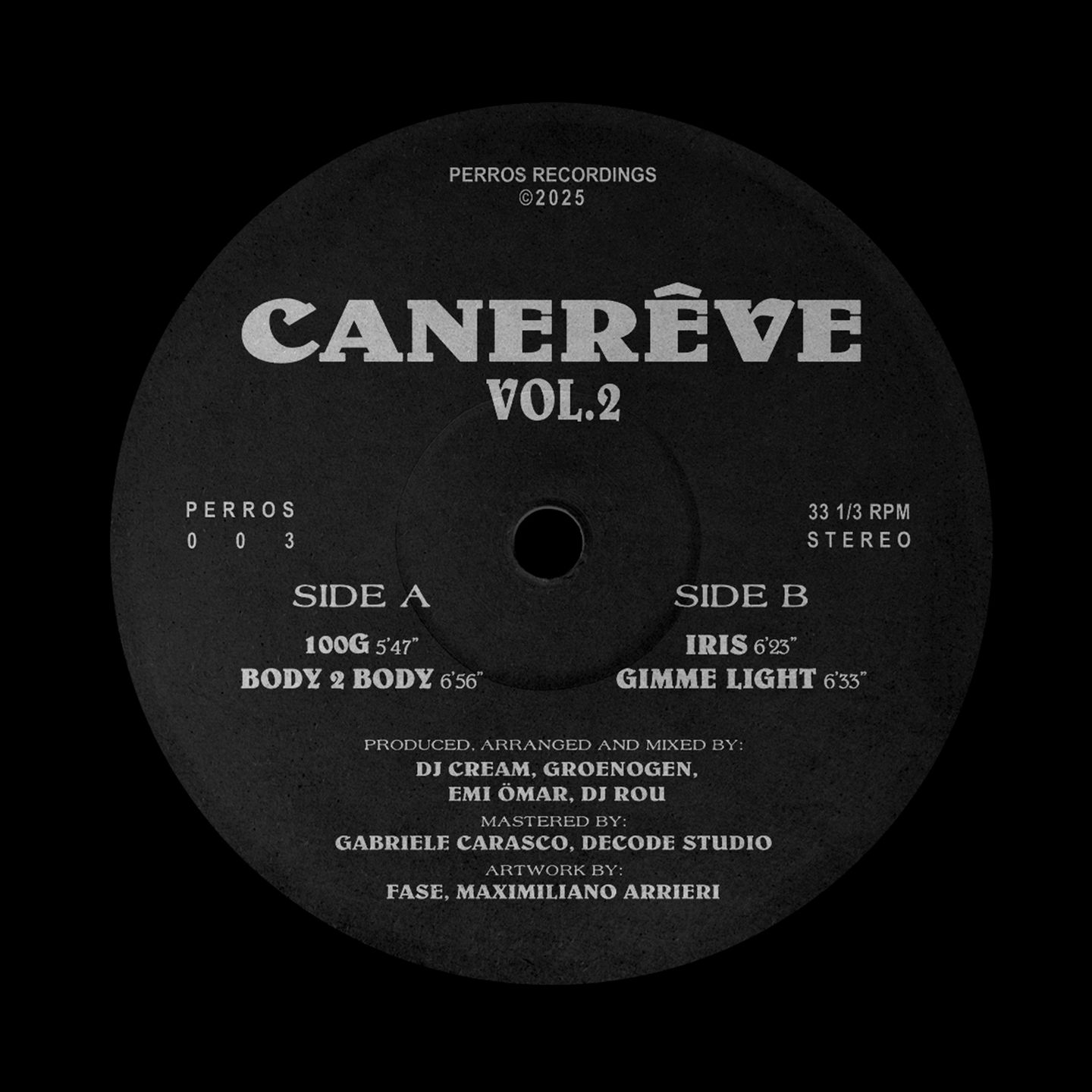 Various Artists - Canerêve Vol.2 | Perros Recordings (PERROS003) - main Various Artists - Canerêve Vol.2 | Perros Recordings (PERROS003) - main
