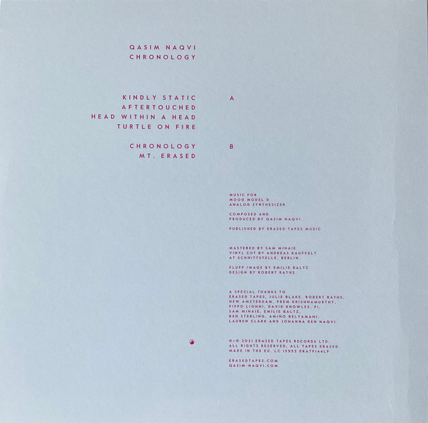Qasim Naqvi - Chronology | Erased Tapes Records (ERATP144LP) - 2 Qasim Naqvi - Chronology | Erased Tapes Records (ERATP144LP) - 2