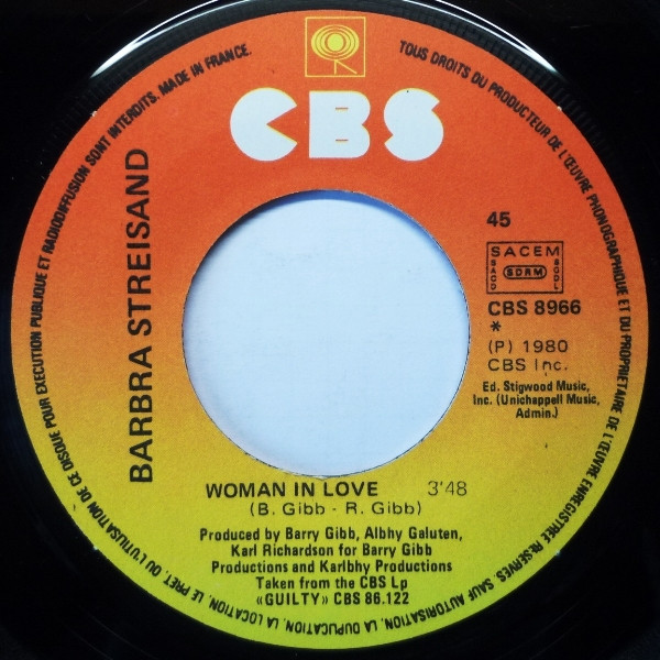 Barbra Streisand - Woman In Love | CBS (CBS 8966) - 3