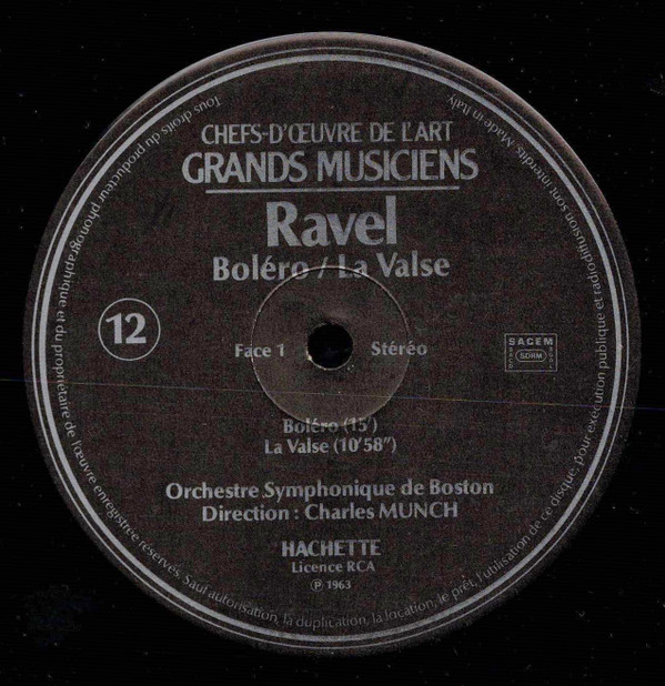 Munch Dirige Ravel - Boléro / La Valse / Pavane / Daphnis Et Chloé | Hachette (none) - 5