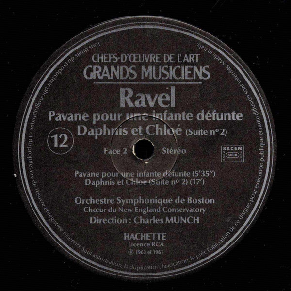 Munch Dirige Ravel - Boléro / La Valse / Pavane / Daphnis Et Chloé | Hachette (none) - 6