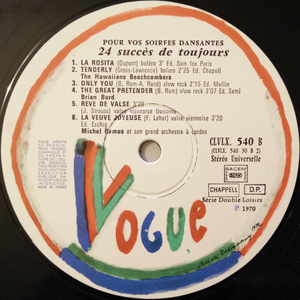 Various - 24 Succès De Toujours (Pour Vos Soirées Dansantes) | Disques Vogue (CLVLX. 540) - 5