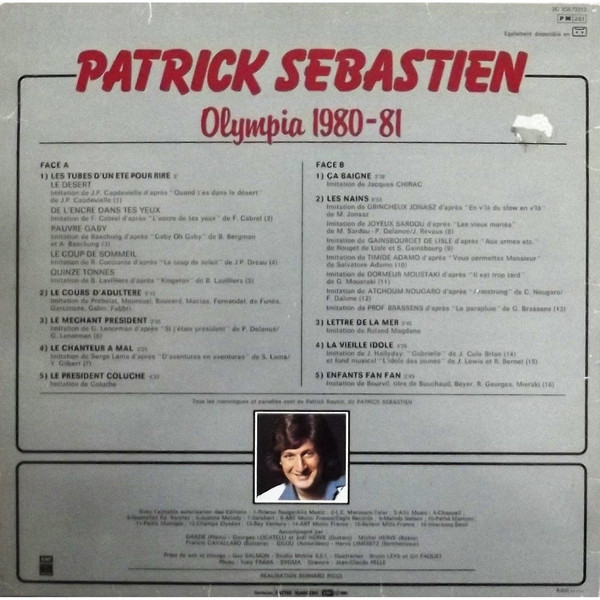 Patrick Sebastien - Olympia 1980-81 - Ça Baigne ! | EMI (2C 068-72312) - 3