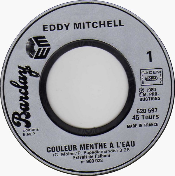 Eddy Mitchell - Couleur Menthe À L'eau | Barclay (620 597) - 3