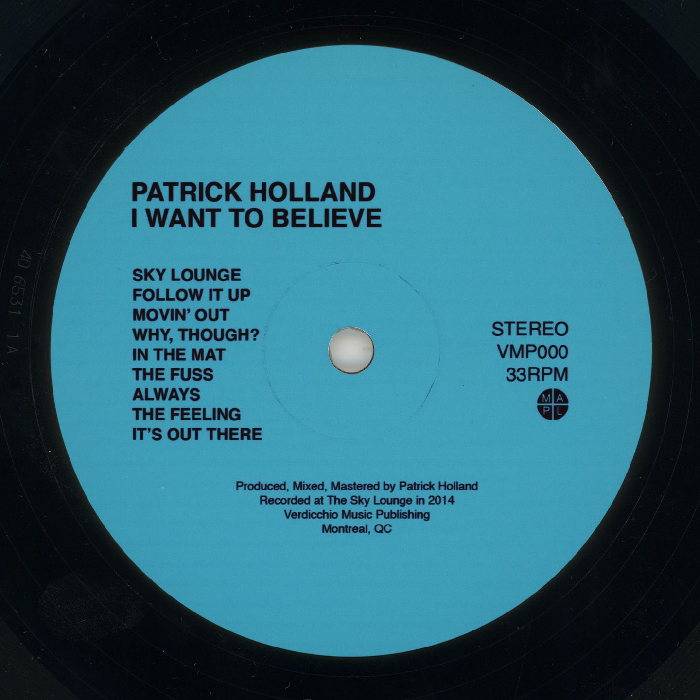 Project Pablo - I Want To Believe | Verdicchio Music Publishing (VMP000) - 2