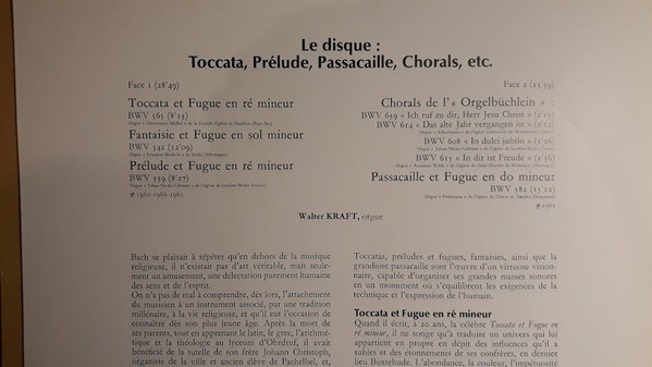 Bach - Walter Kraft - Pièces Pour Orgue: Toccata, Passacaille, Chorals, Etc. | Hachette (none) - 20 Bach - Walter Kraft - Pièces Pour Orgue: Toccata, Passacaille, Chorals, Etc. | Hachette (none) - 20