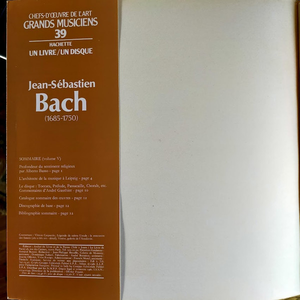 Bach - Walter Kraft - Pièces Pour Orgue: Toccata, Passacaille, Chorals, Etc. | Hachette (none) - 5 Bach - Walter Kraft - Pièces Pour Orgue: Toccata, Passacaille, Chorals, Etc. | Hachette (none) - 5