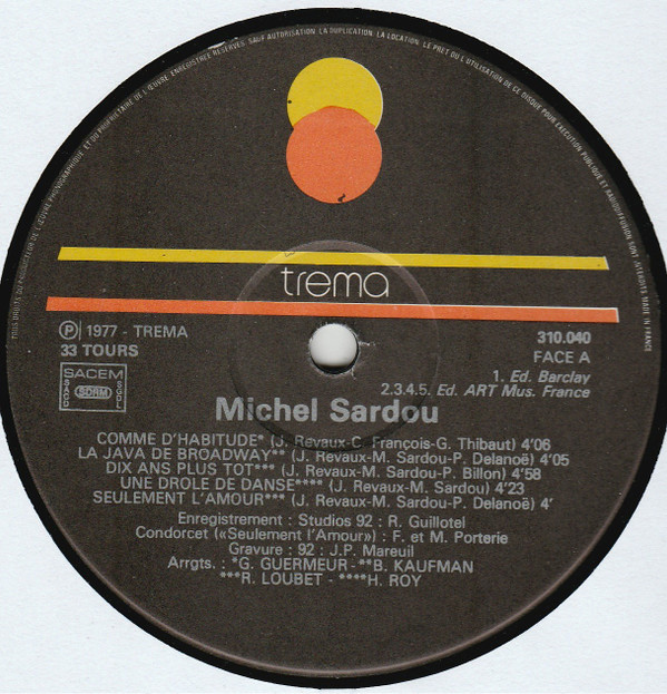Sardou - Sardou | Trema (310 040) - 5