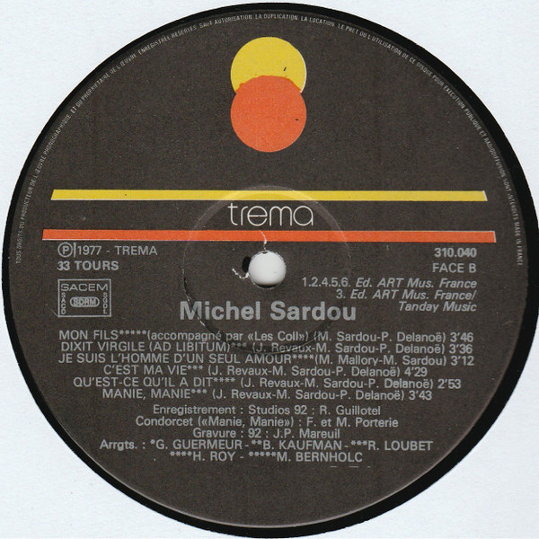 Sardou - Sardou | Trema (310 040) - 6