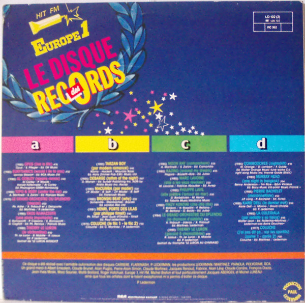 Various - Le Disque Des Records | Production Paul Lederman (LD 102 1/2) - 4