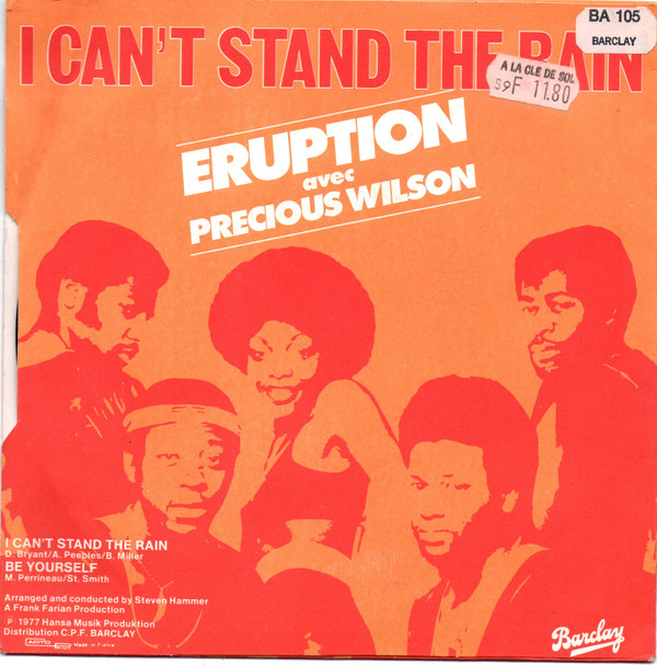 Eruption Avec Precious Wilson - I Can't Stand The Rain | Barclay (620 381) - 5