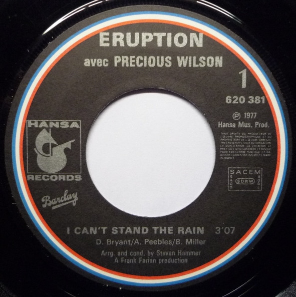 Eruption Avec Precious Wilson - I Can't Stand The Rain | Barclay (620 381) - 3