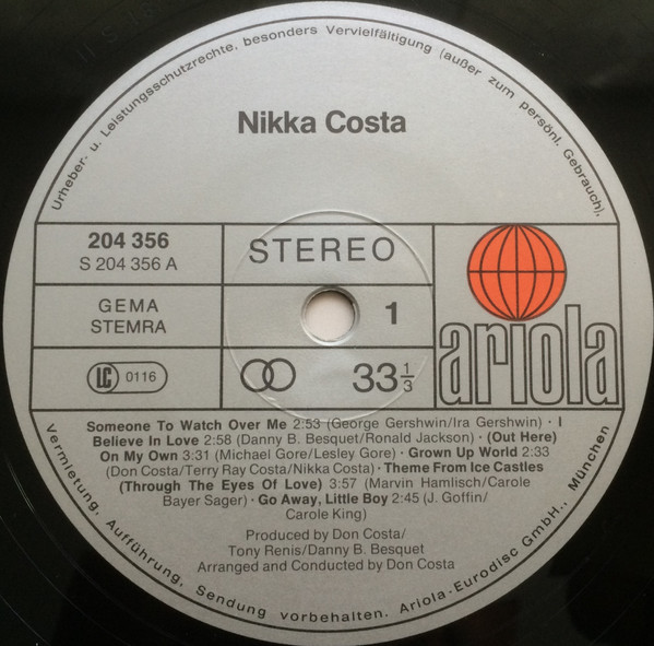 Nikka Costa - Nikka Costa | Ariola (204 356-320) - 9 Nikka Costa - Nikka Costa | Ariola (204 356-320) - 9