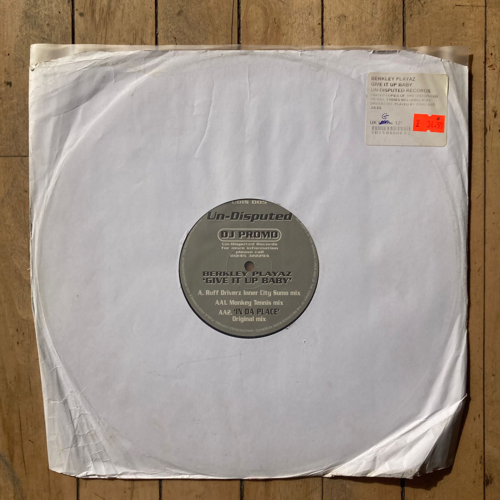 Berkley Playaz – Give It Up Baby/In Da Place (Un-Disputed Records) - Berkley Playaz – Give It Up Baby/In Da Place (Un-Disputed Records) |  () - main