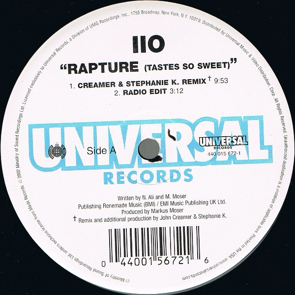 iiO – Rapture (Tastes So Sweet) (Universal Records) - iiO – Rapture (Tastes So Sweet) (Universal Records) | () - main iiO – Rapture (Tastes So Sweet) (Universal Records) - iiO – Rapture (Tastes So Sweet) (Universal Records) | () - main
