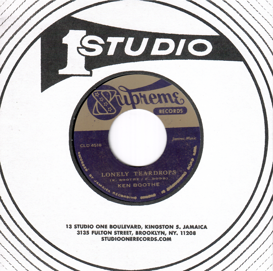 Ken Boothe - Lonely Teardrops / Oo Wee Baby | Supreme Records (CLD 4518) - main