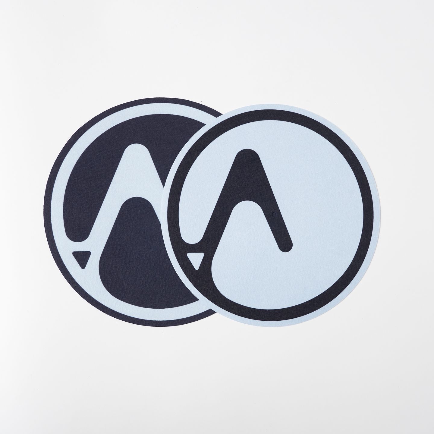 SLIPMAT pack (pair) - Logo Slipmat Pair (mirrored) | 1x powder blue + 1x black slipmat (PBB01) - main