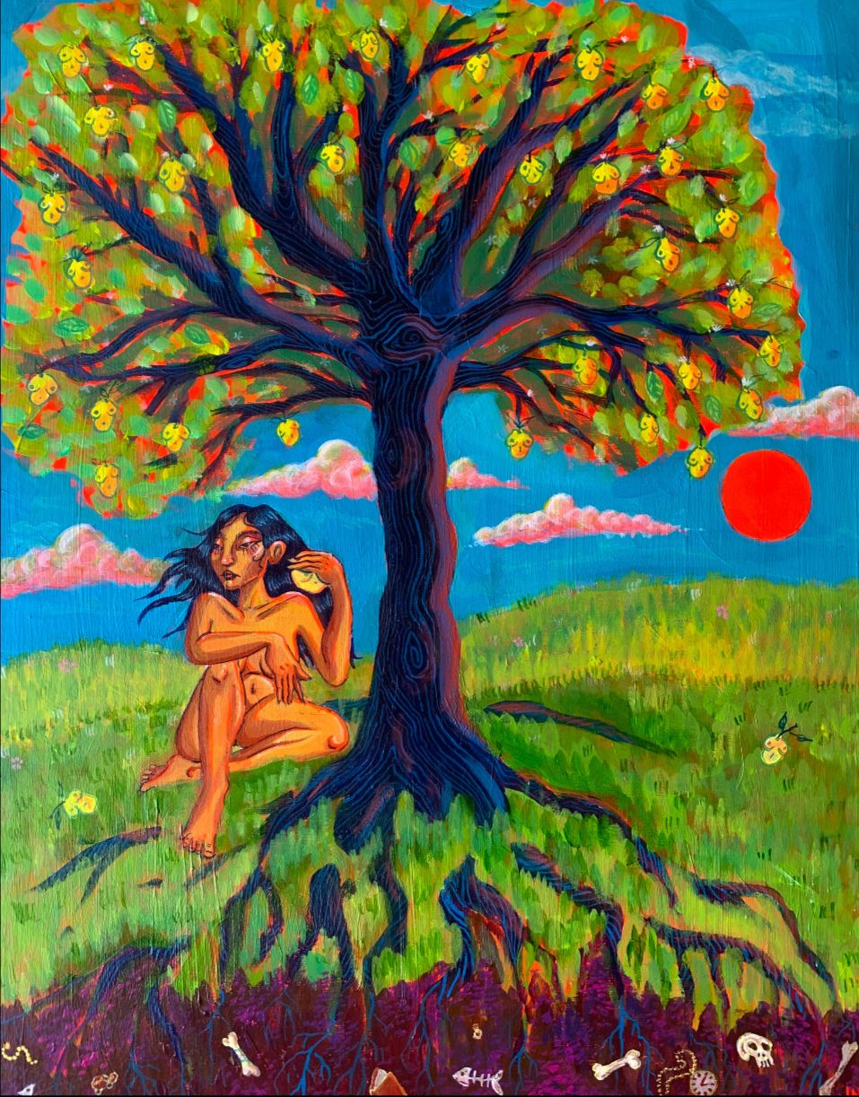 Jamie Ruiz-Risch - Utopia, Acrylic on wood, 18 x 20 in, 2024 |  ()