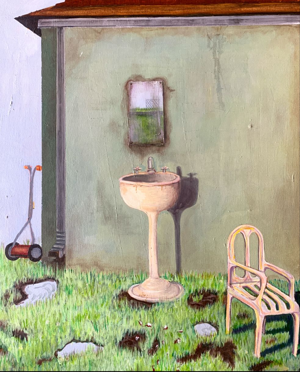 Jamie Ruiz-Risch - Dreamscape No. 1, Acrylic on canvas, 24 x 38 in, 2023 |  ()