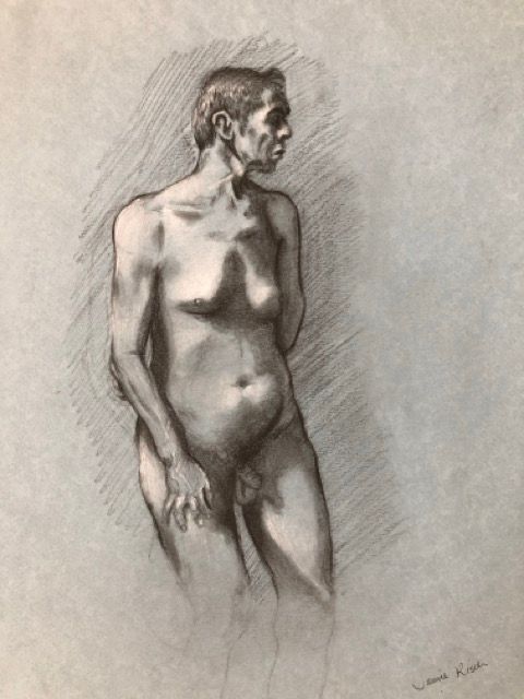 Jamie Ruiz-Risch - Figure drawing III, Graphite on paper, 10x13 in |  ()