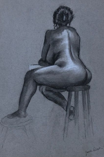 Jamie Ruiz-Risch - Figure drawing II, Graphite on paper, 10x13 in |  ()