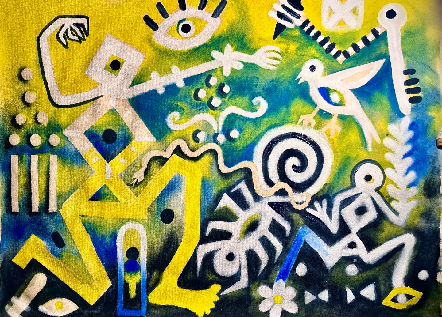 Disha - Lock & Key (study),  Acrylic on canvas 24 x 32 in, 2024 |  ()