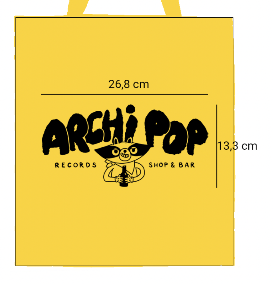 Archi Pop Records - Totebag Archi Pop Jaune