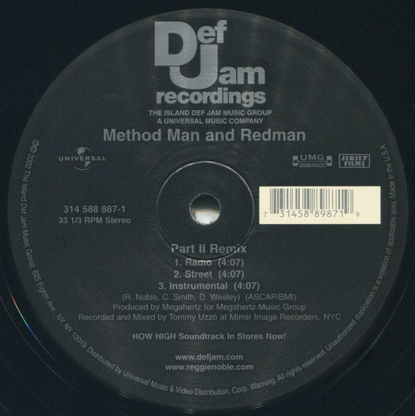 Method Man & Redman - Part II Remix / Let's Do It | Def Jam Recordings (314 588 987-1) - main