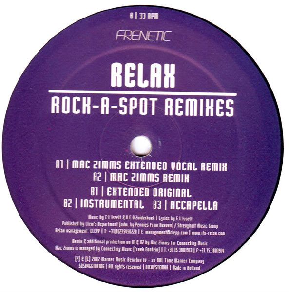 Relax - Rock-A-Spot (Remixes) | Frenetic (FRT 019) - main Relax - Rock-A-Spot (Remixes) | Frenetic (FRT 019) - main