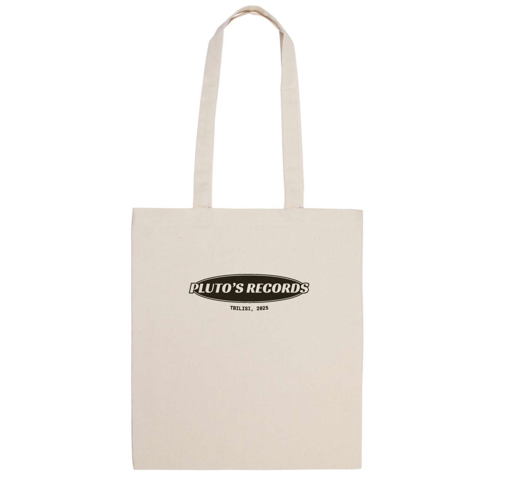 Pluto's Records - Pluto's Records Oval Logo Tote Bag - main Pluto's Records - Pluto's Records Oval Logo Tote Bag - main