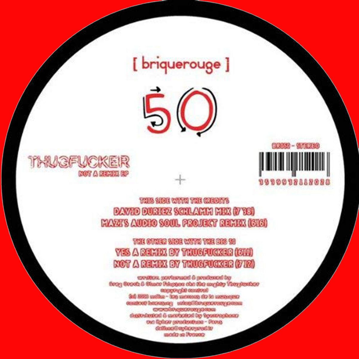 Thugfucker - Not A Remix EP | Brique Rouge (BR050) - main