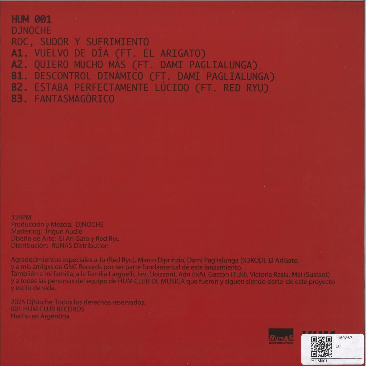 Dj Noche - Roc, Sudor & Sufrimiento | HUM Club Records (HUM001) - 2 Dj Noche - Roc, Sudor & Sufrimiento | HUM Club Records (HUM001) - 2